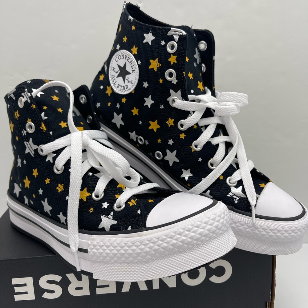 Converse WMNS Star Pattern High-Top
CTAS EVA LIFT HI
BLACK/SILVER/GOLD Sneakers - Picture 14 of 16
